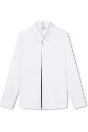 HUGO BOSS Poplin-texture button-up shirt