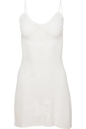 FLEUR DU MAL Pointelle-knit lace mini dress