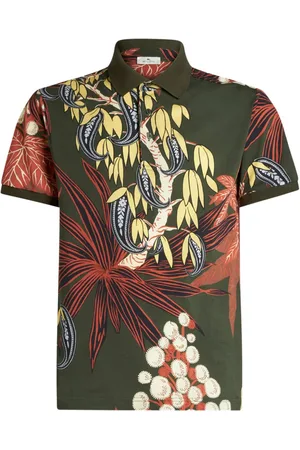 Etro Leaf-print polo shirt