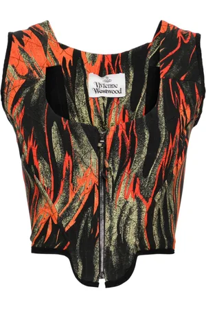 Vivienne Westwood 2002s flame-print corset top