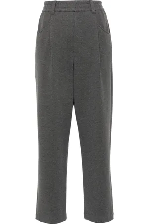 Brunello Cucinelli Cropped tapered track pants