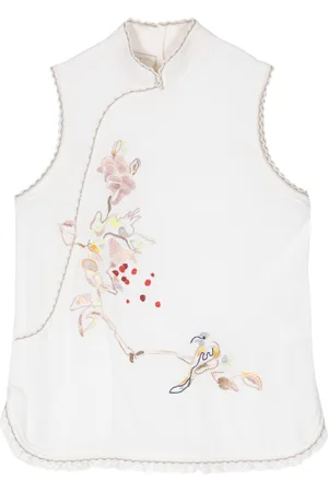 SHIATZY CHEN Floral-embroidered knit vest
