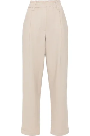 Brunello Cucinelli Cropped tapered track pants