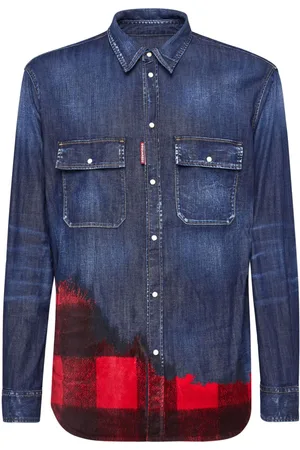 Dsquared2 Check-print denim shirt
