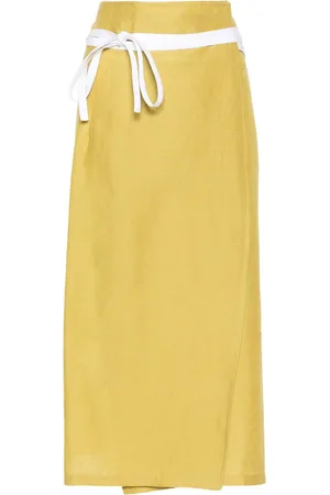 Fabiana Filippi Wraparound linen midi skirt