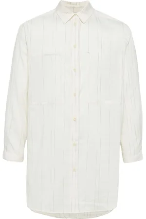 TOOGOOD Stripe-print cotton-linen shirt