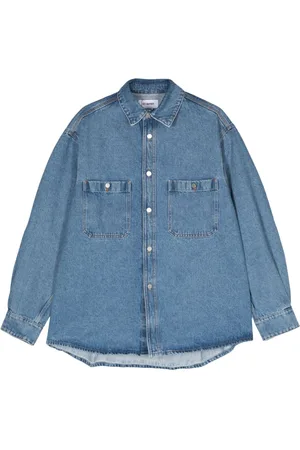 Hed Mayner Classic-collar denim shirt