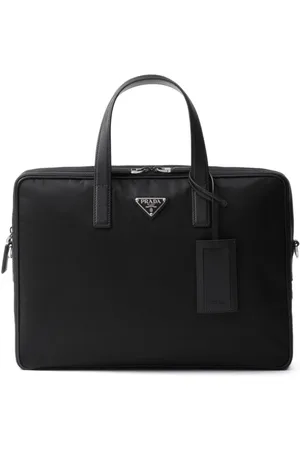 Prada Logo-plaque laptop bag