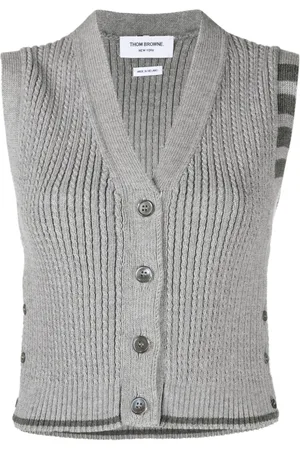Thom Browne 4-Bar stripe intarsia-knit vest