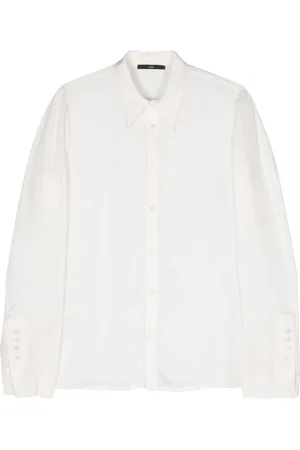 SAPIO Pointed-collar twill shirt