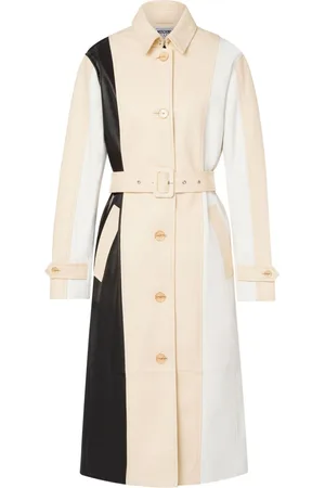 Moschino Colour-block leather coat
