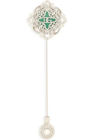 Dolce & Gabbana Majolica-print drop brooch