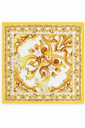 Dolce & Gabbana Majolica-print silk scarf