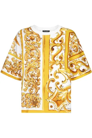 Dolce & Gabbana Majolica-print cotton T-shirt