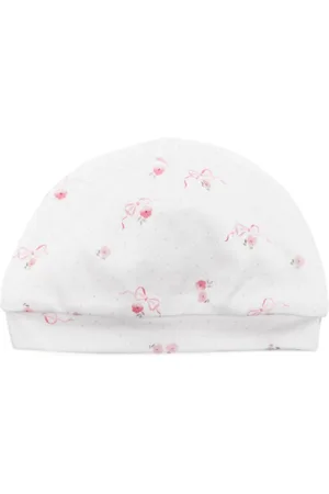 MONNALISA Bow-print cotton beanie