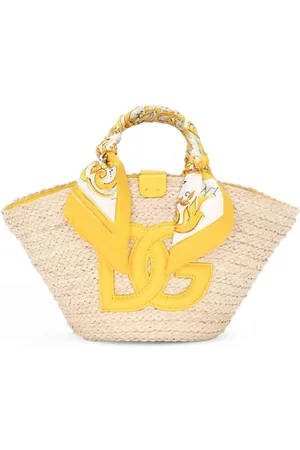Dolce & Gabbana Small Kendra straw tote bag