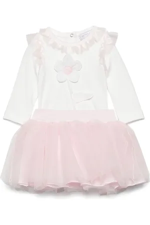 MONNALISA Floral-appliqué tutu skirt set