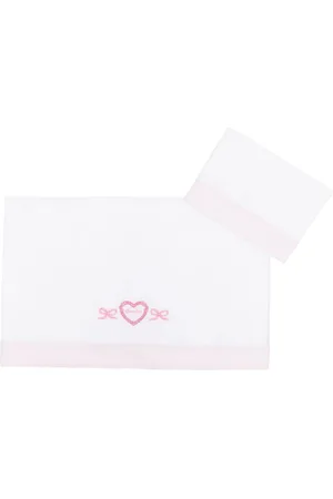 MONNALISA Logo-embroidered cotton sheets (set of three)