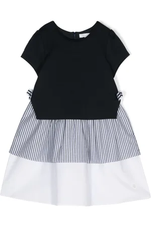 PATACHOU Bow-detailing layered cotton dress