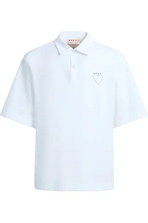 Marni Graphic-print cotton polo shirt