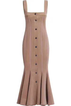 Marni Flared-hem midi dress