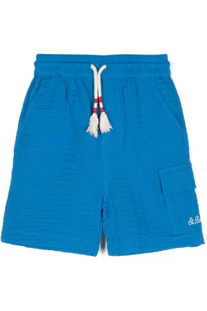 MC2 SAINT BARTH Seersucker cotton shorts