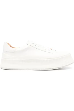Jil Sander Lace-up leather platform sneakers
