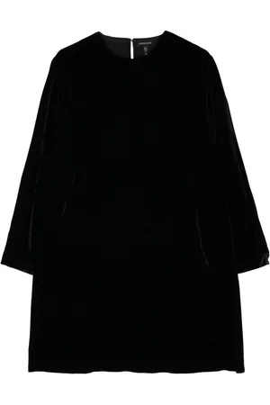 Eileen Fisher Crew-neck velvet dress