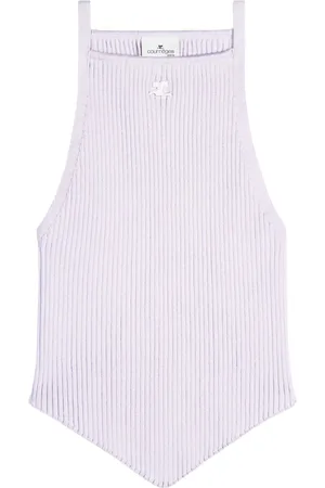 Courrèges Pointy rib-knit tank top