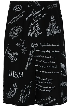 UNDERCOVER Graphic-print wide-leg shorts