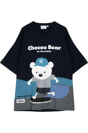 Chocoolate Teddy-print cotton T-shirt