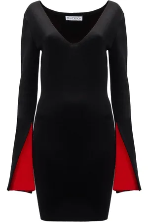 J.W.Anderson Contrast-cuff V-neck dress