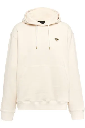 Prada Triangle-logo cotton hoodie