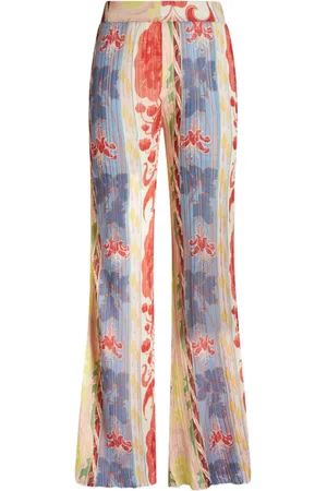 Etro Floral-print knit trousers