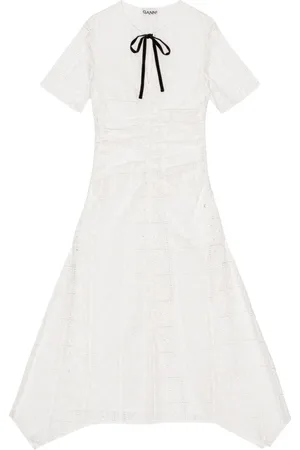 Ganni Embroidered midi dress