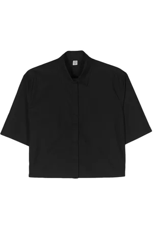 Totême Classic-collar cropped shirt