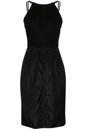 CHANEL 2000s halterneck cotton minidress