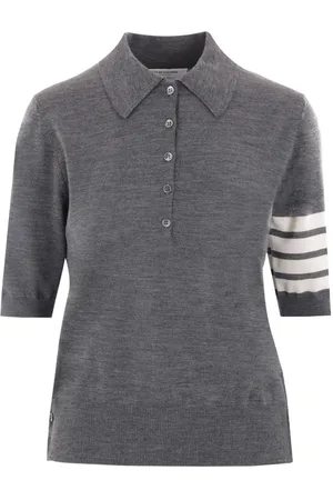 Thom Browne Short-sleeve virgin-wool polo shirt