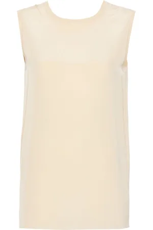 Joseph Ribbed-trim silk blouse