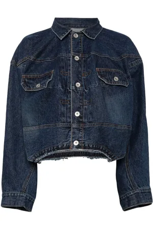 SACAI Raw-cut hem denim jacket