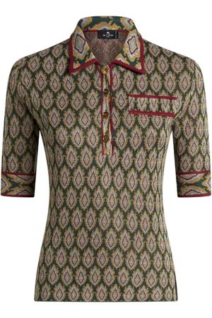 Etro Half-sleeves jacquard polo shirt