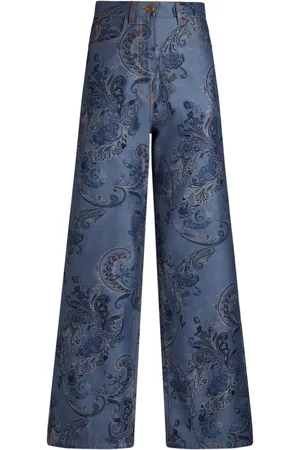 Etro Paisley-print wide-leg jeans