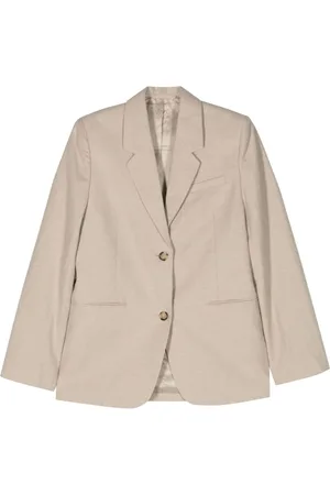 Totême Single-breasted linen-blend blazer