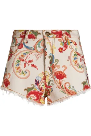 Etro Paisley-print denim shorts