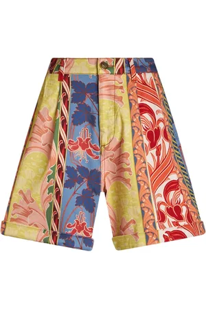 Etro Graphic-print twill shorts