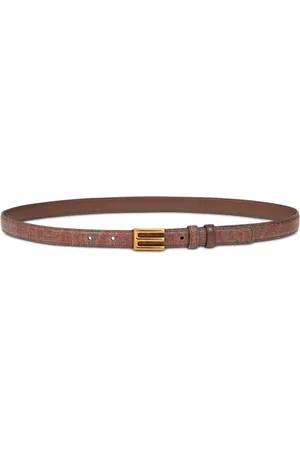 Etro Paisley-print reversible leather belt