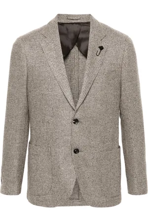 LARDINI Interwoven single-breasted blazer