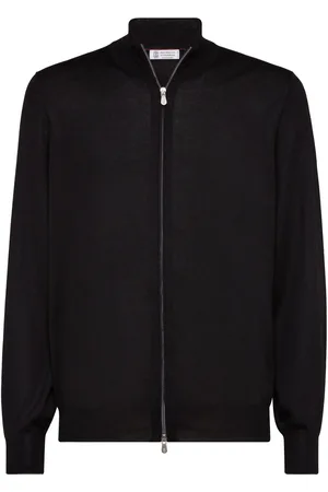 Brunello Cucinelli Zip-up knitted cashmere jumper