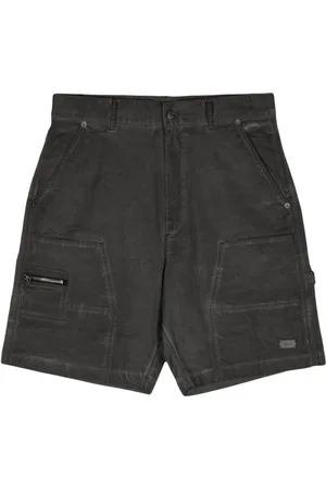 Izzue Logo-plaque faded-effect cargo shorts