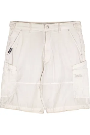 Izzue Logo-embroidered panelled cargo shorts
